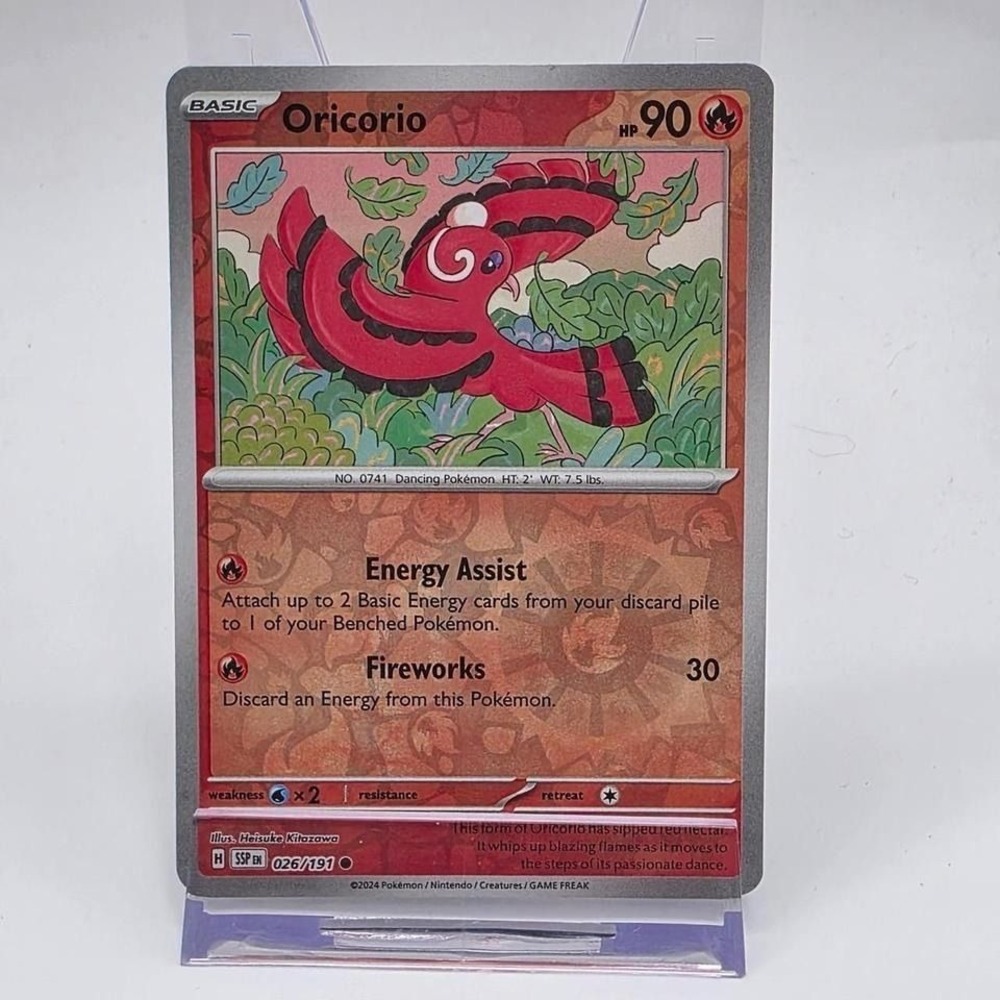 Pokemon Oricorio 026/191 Scarlet & Violet Surging Sparks SSP Common Card Fire